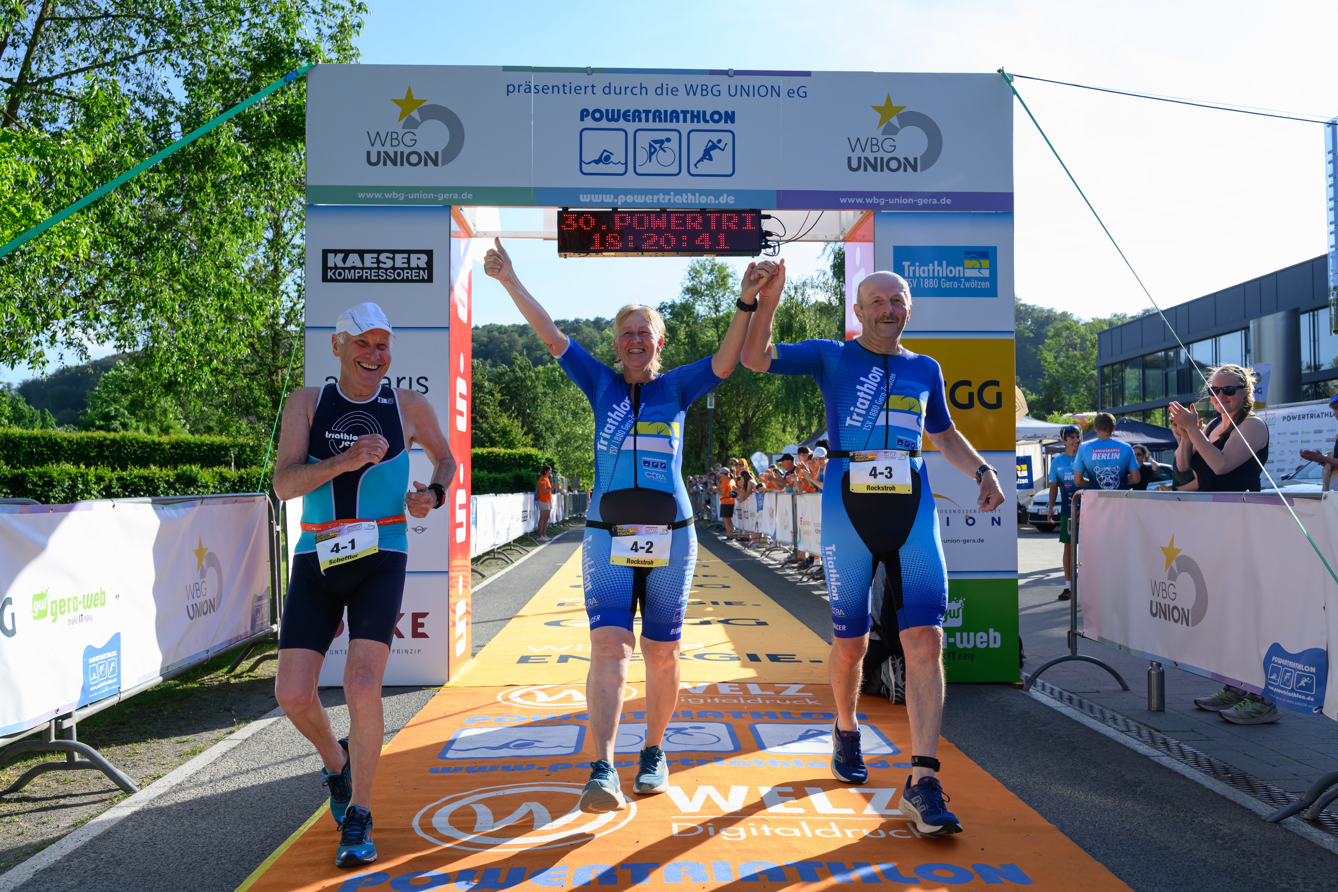 Zieleinlauf bei der Mixed Relay