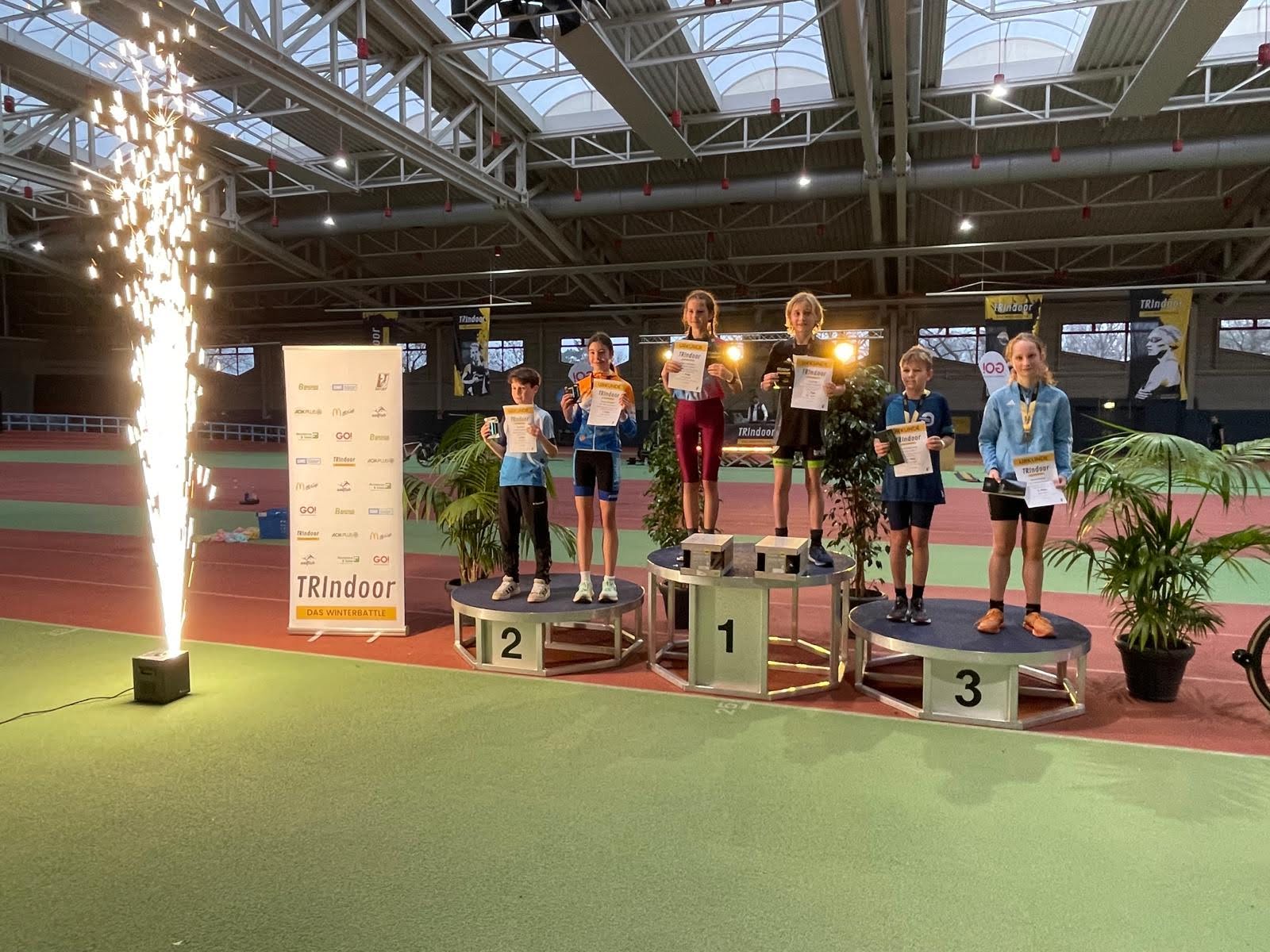 Siegerehrung beim TRIindoor in Erfurt