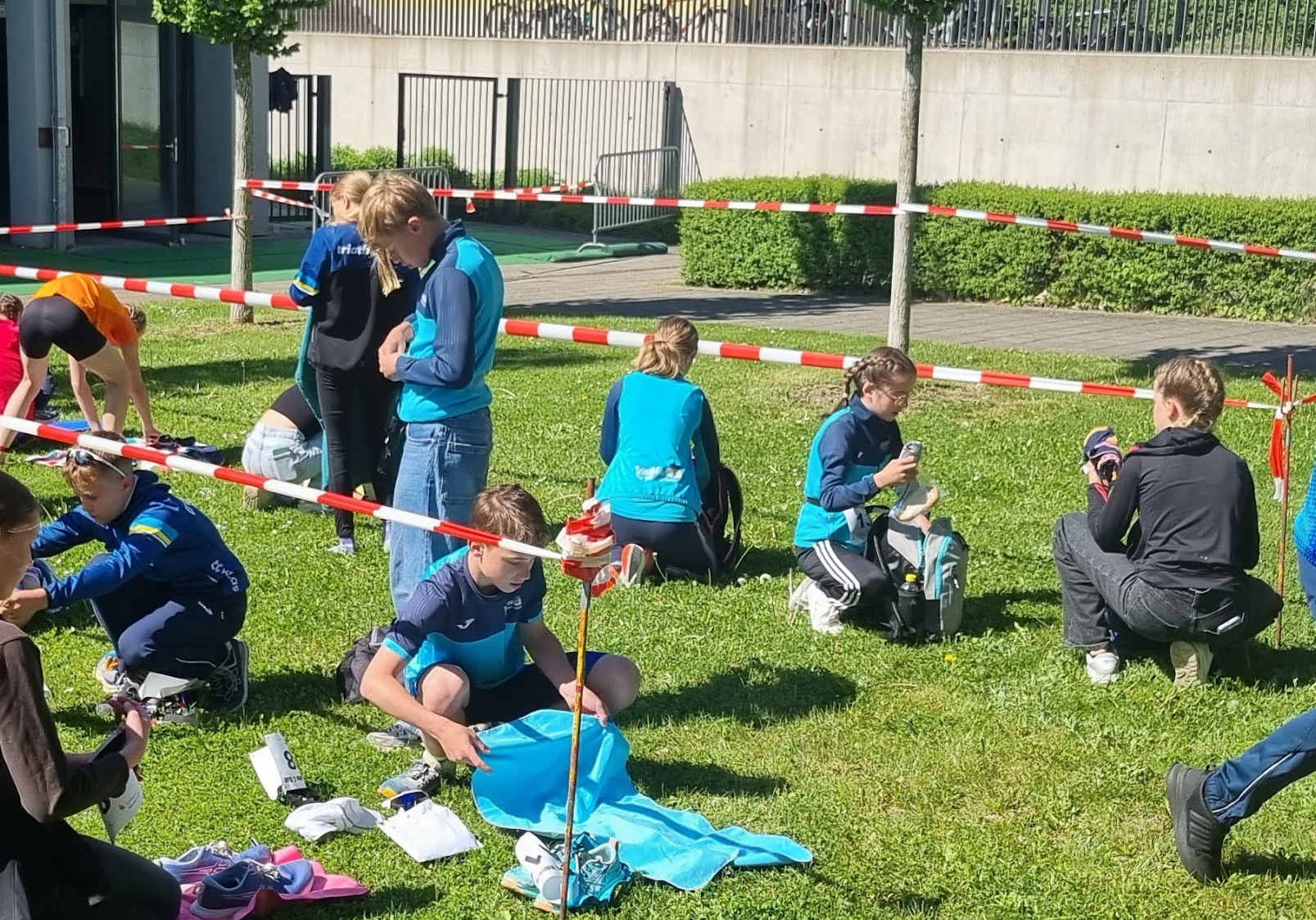 Hier wird die Wechselzone präpariert