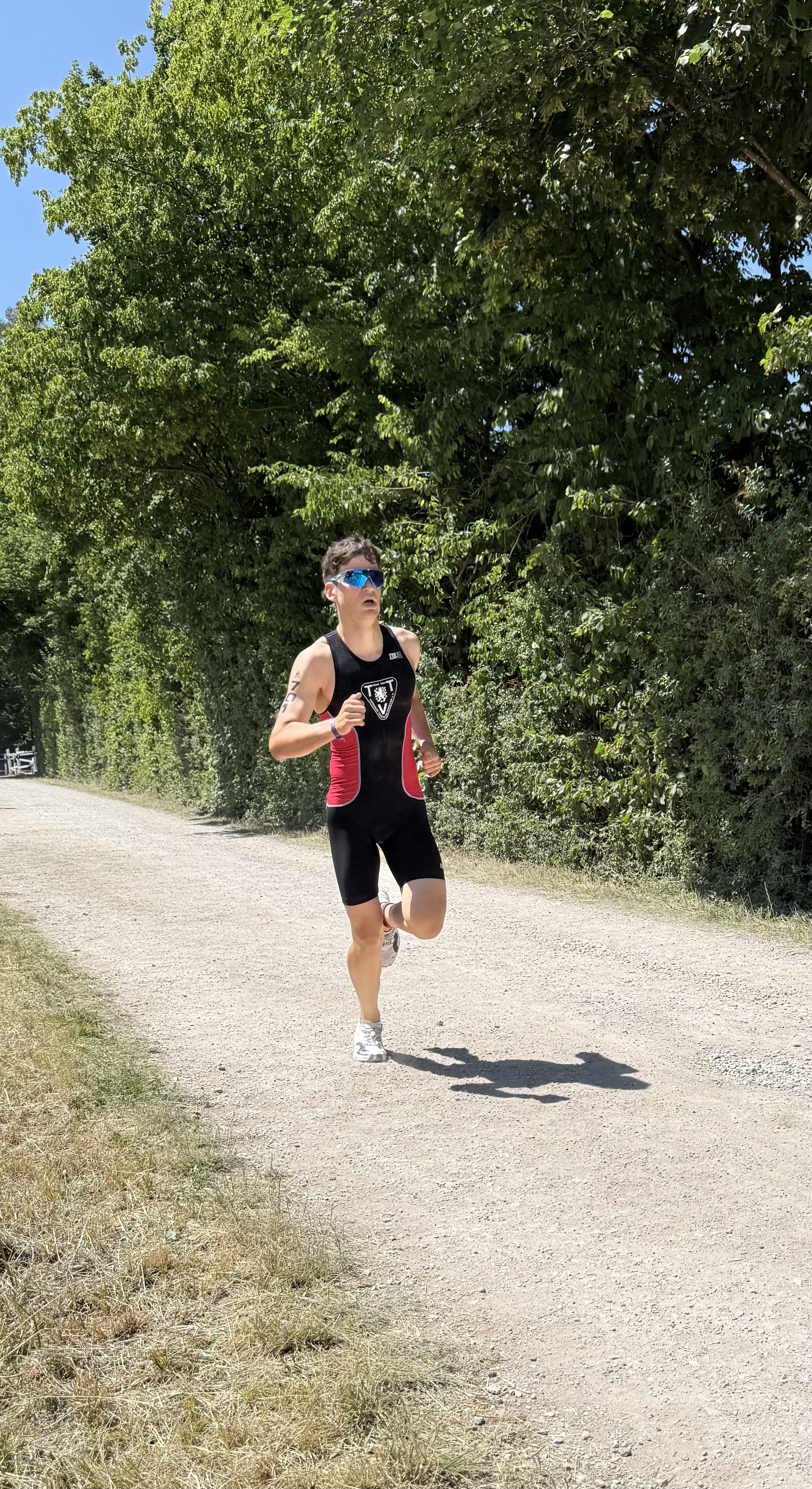 Paul in der Hitze der Laufstrecke