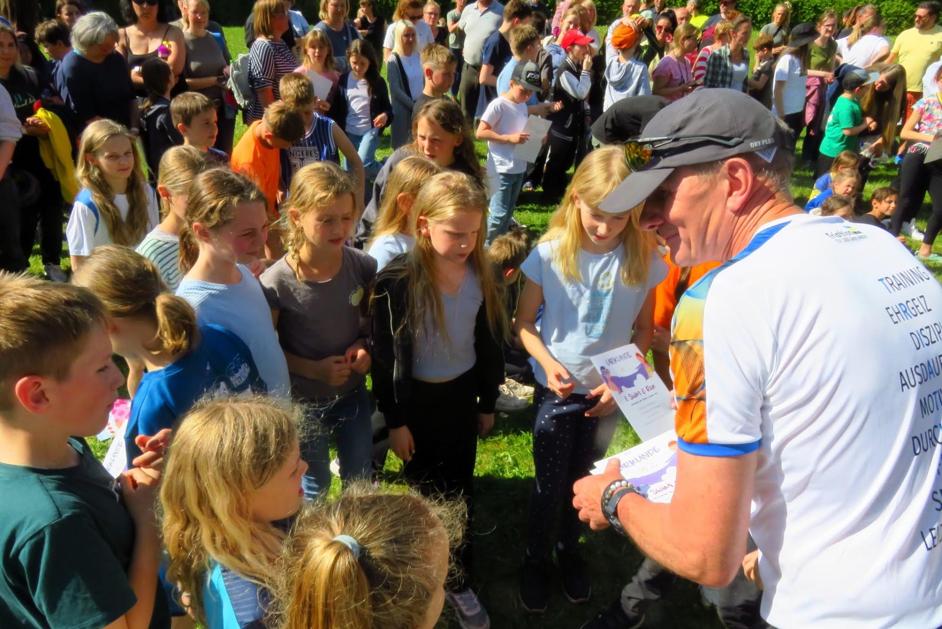 Ingo Kuschike beim Swim&Run der Geraer Schulen