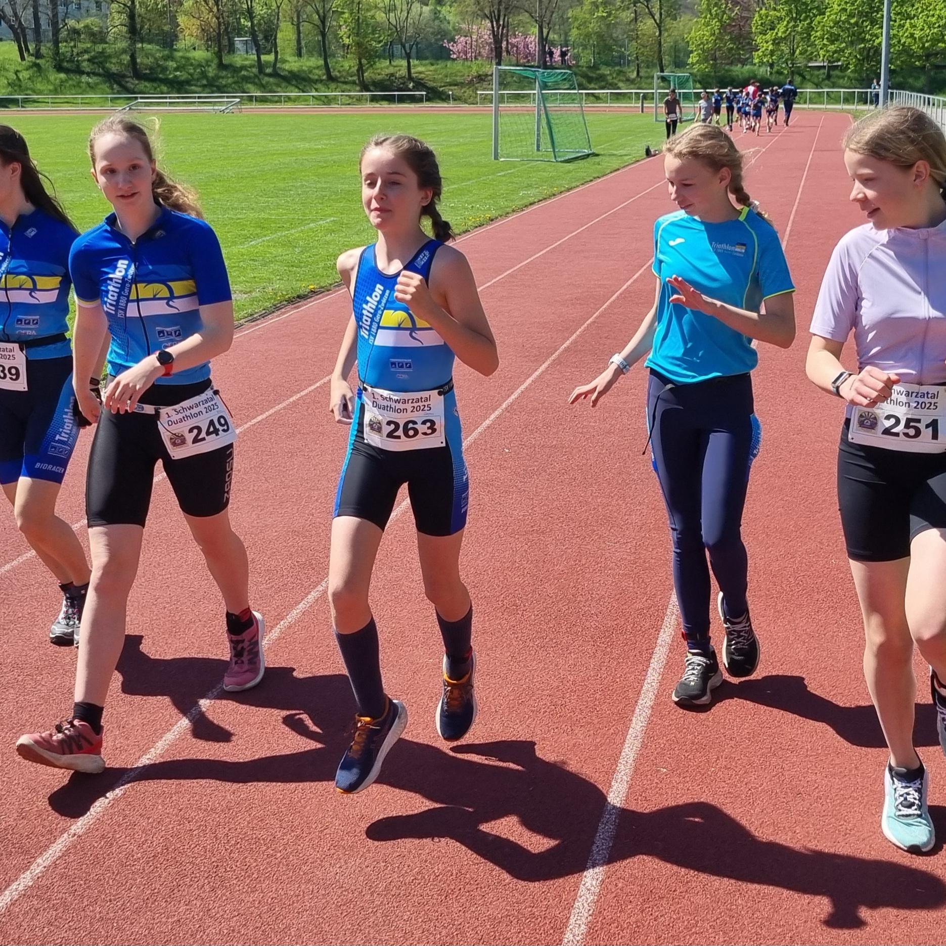 Einlaufen vor dem Start