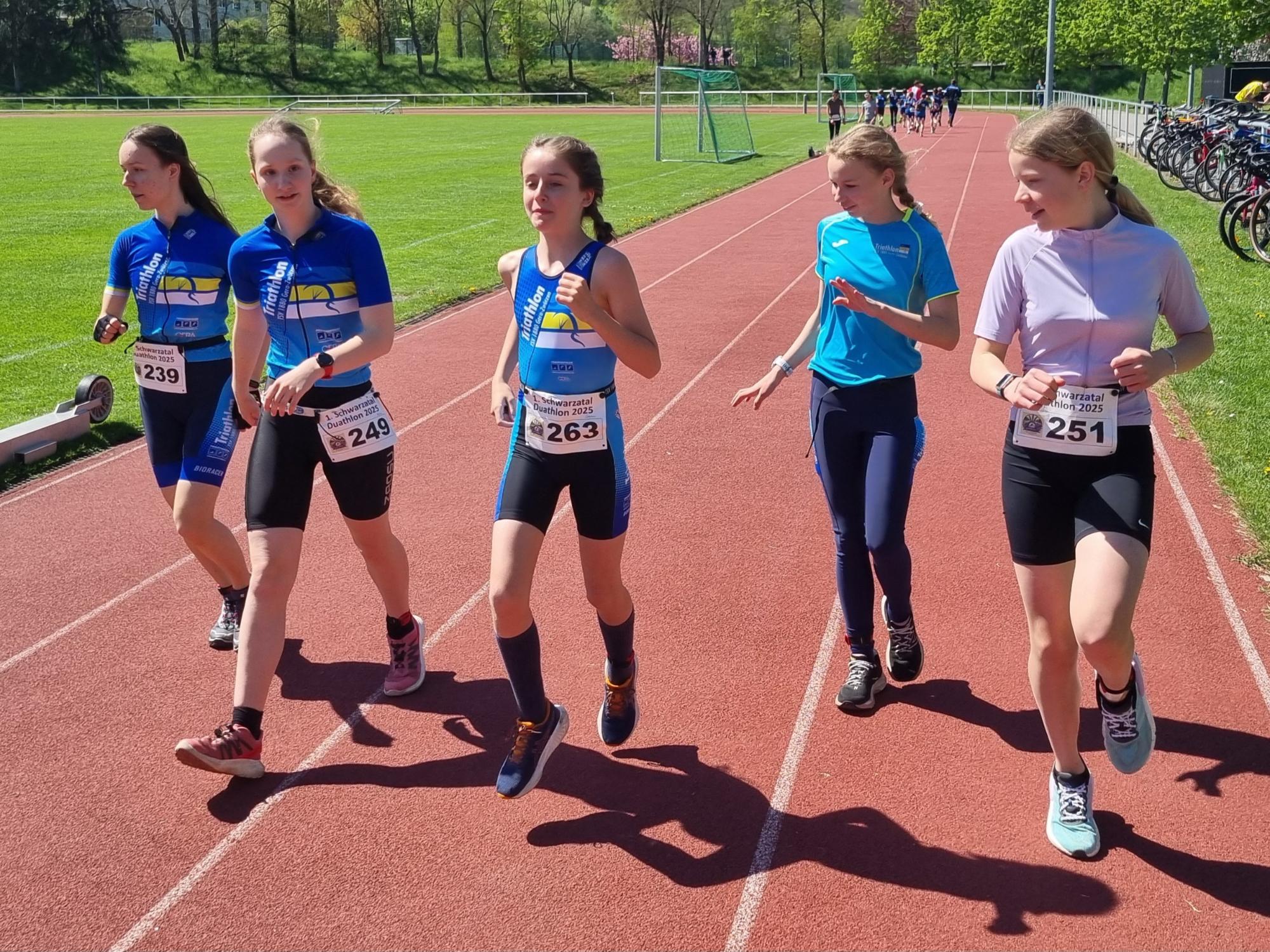 Einlaufen vor dem Start